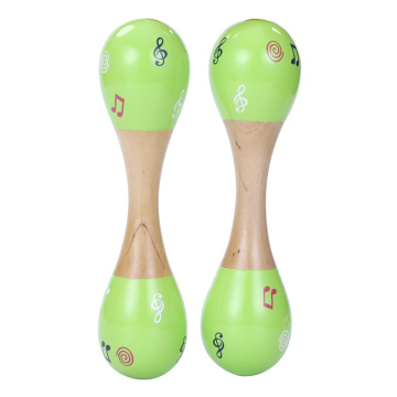 Cheap price for exporting popular wooden colorful maracas wooden